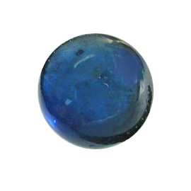 4.22 ct Round Cabochon Sapphire : Navy Blue
