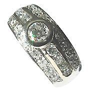 18K White Gold 1.00cttw Diamond Ring