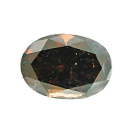 0.33 ct Oval Diamond : Fancy Dark Reddish Brown / SI2