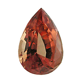 3.28 ct Pear Shape Sapphire : Fine Orange