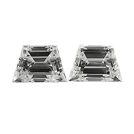 0.64 cttw Pair of Trapezoid Diamonds : F / VS2