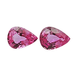 2.61 cttw Fine Pink Pair of Pear Shape Natural Sapphires