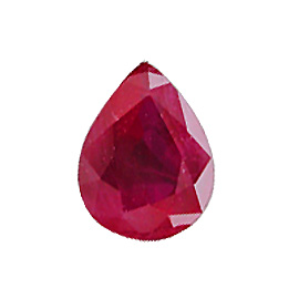 1.27 ct Red Pear Shape Natural Ruby