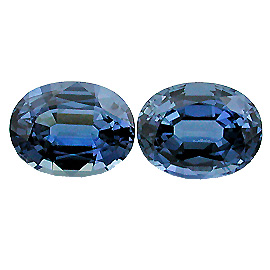 3.50 cttw Fine Navy Blue Pair of Oval Natural Sapphires