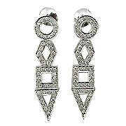 18K White Gold 1.50cttw Diamond Earrings