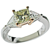 18K Two Tone 1.49cttw Diamond Ring