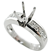 18K White Gold 0.80cttw Diamond Setting