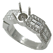 18K White Gold 0.90cttw Diamond Setting