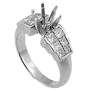 18K White Gold Multi Stone Setting : 1.00 cttw Diamonds