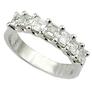 18K White Gold Multi Stone Ring : 1.07 cttw Diamonds