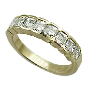 18K Yellow Gold Band : 1.12 cttw Diamonds