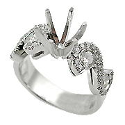 18K White Gold 3/4cttw Diamond Setting