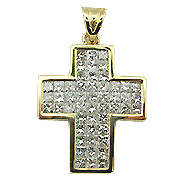 18K Yellow Gold 3.20cttw Diamond Pendant