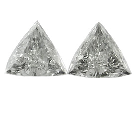 2.69 cttw Pair of Trillion Natural Diamonds : I / SI1