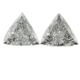 2.69 cttw Pair of Trillion Diamonds : I / SI1