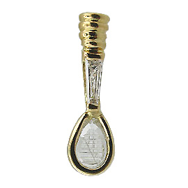 18K Yellow Gold Tennis Pendant : 0.25 cttw Diamonds