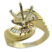 18K Yellow Gold 0.80cttw Diamond Setting