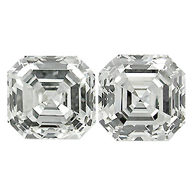 2.00 cttw Pair of Asscher Cut Diamonds : E / SI1