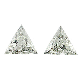 1.44 cttw Pair of Trillion Natural Diamonds : H / SI1