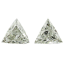 0.98 cttw Pair of Trillion Diamonds : J / VS2