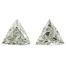 0.98 cttw Pair of Trillion Natural Diamonds : J / VS2