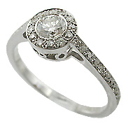 18K White Gold 1/2cttw Diamond Ring