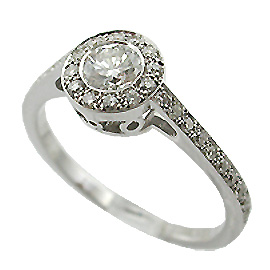 18K White Gold Multi Stone Ring : 0.50 cttw Diamonds