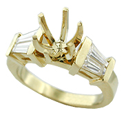 18K Yellow Gold 3/4cttw Diamond Setting