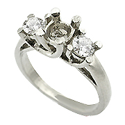 18K White Gold 1/2cttw Diamond Setting