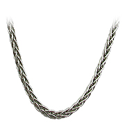 18K White Gold 18" Wheat Chain