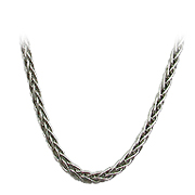 18K White Gold 16" Wheat Chain