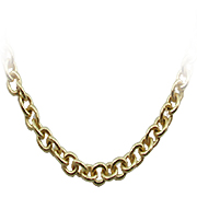 18K Yellow Gold 16" Rollo Chain