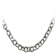 14K White Gold Rollo Chain