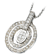 18K White Gold 0.72cttw Diamond Pendant