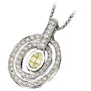 18K White Gold 0.70cttw Diamond Pendant