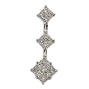 18K White Gold 0.60cttw Diamond Pendant