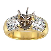 18K Yellow Gold 1.50cttw Diamond Setting