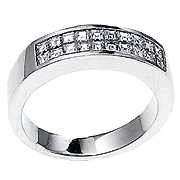 18K White Gold 3/4ct Diamond Band