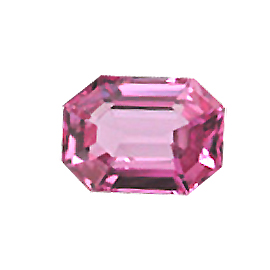 1.00 ct Emerald Cut Sapphire : Pink