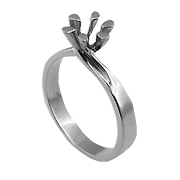 18K White Gold Solitaire Setting