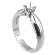 18K White Gold Solitaire Setting