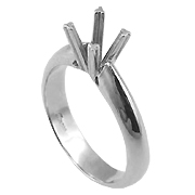 18K White Gold Solitaire Setting