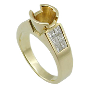 18K Yellow Gold 1.00cttw Diamond Setting