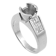 18K White Gold 1.00cttw Diamond Setting