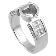 18K White Gold Multi Stone Setting : 1.00 cttw Diamonds