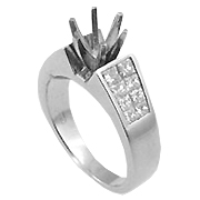 18K White Gold 0.90cttw Diamond Setting