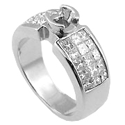 Platinum 1.30cttw Diamond Setting