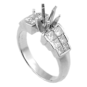 Platinum Multi Stone Setting : 1.00 cttw Diamonds