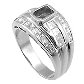 Platinum Multi Stone Setting : 1.50 cttw Diamonds