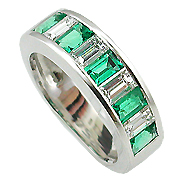 Diamonds & Emerald Rings